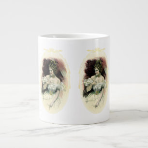 Vintage Christy Girl, Antique Bridal Portrait Large Coffee Mug