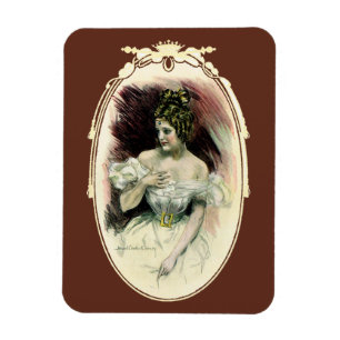 Vintage Christy Girl, Antique Bridal Portrait Magnet