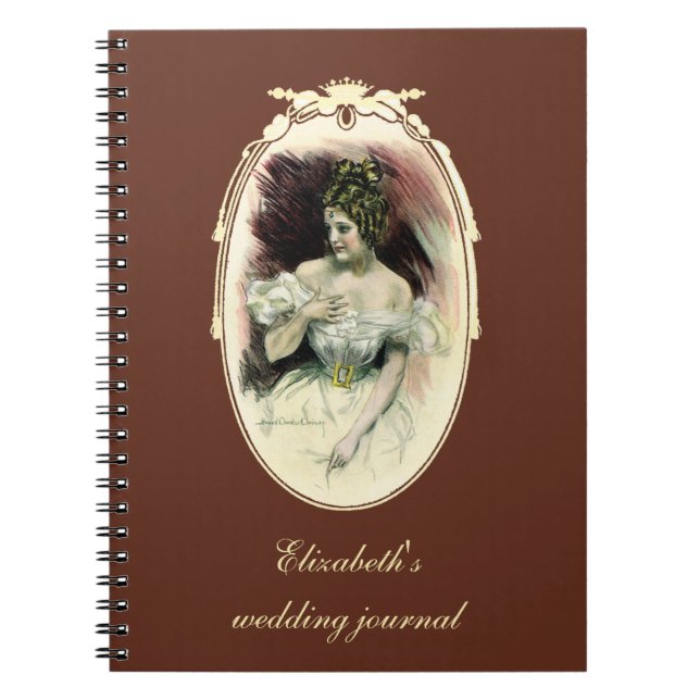 Vintage Christy Girl, Antique Bridal Portrait Notebook (Front)