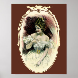 Vintage Christy Girl, Antique Bridal Portrait Poster