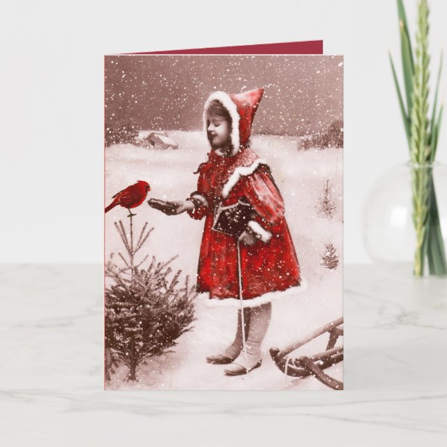 Vintage Chritmas French Greeting Card (Front)