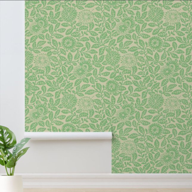 Vintage chrysanthemum floral pattern wallpaper (Creator Uploaded)