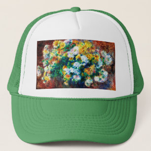 Vintage Chrysanthemums by Pierre-Auguste Renoir Trucker Hat