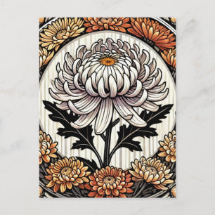 Vintage Chrysanthemums  Postcard