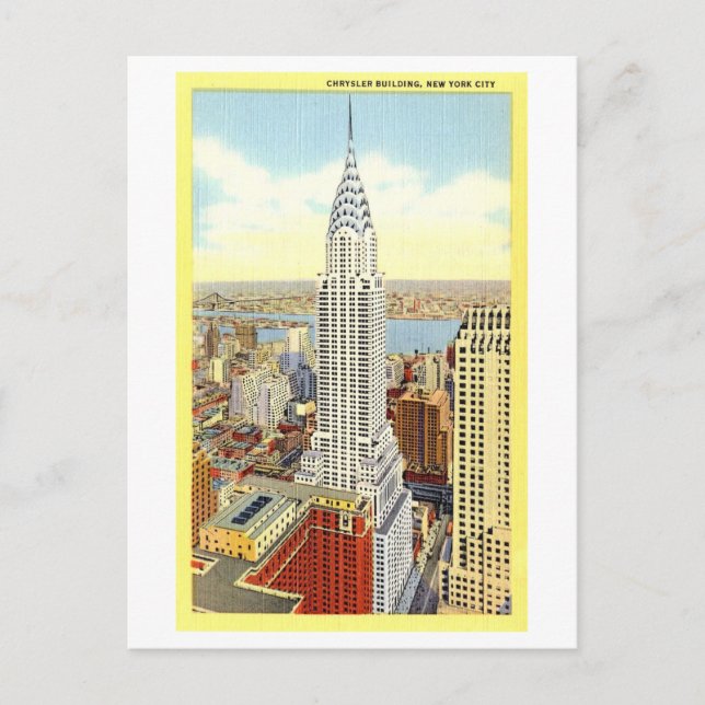 Vintage Chrysler Building, New York City, Postcard (Front)