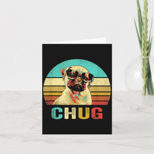 Vintage Chug Shirt Dog Sunset Card