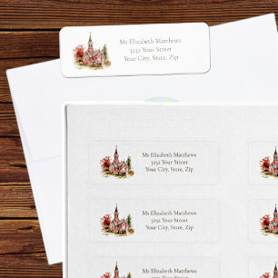 Vintage Church Bible Verse Autumn 