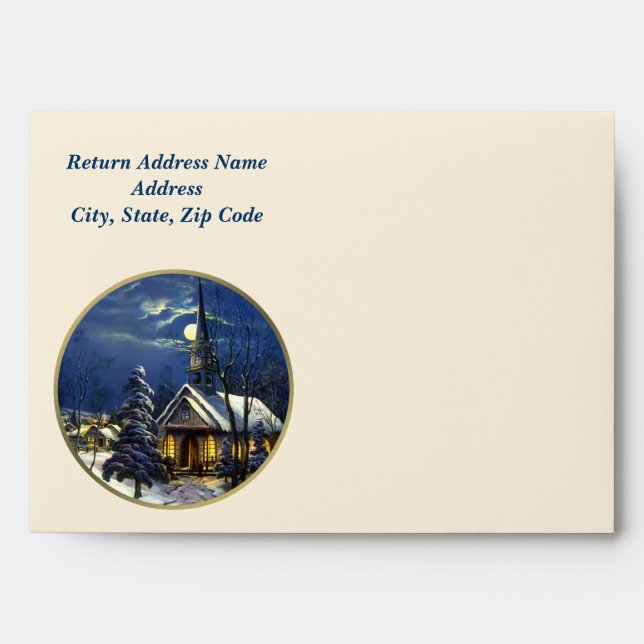 Vintage Church Christmas  Envelopes (Front)