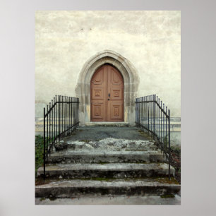 Vintage Church Door Poster