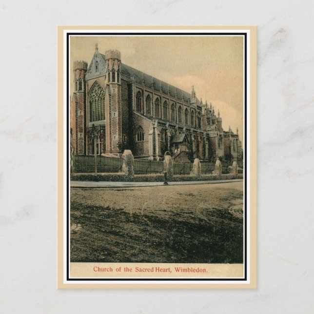 Vintage Church of the Sacred Heart Wimbledon Postcard (Front)