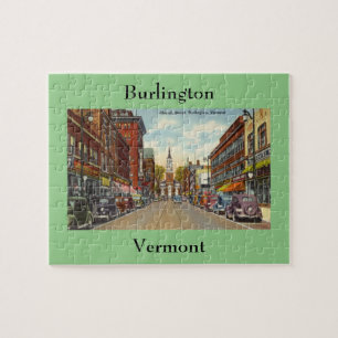 Vintage Church Street, Burlington, Vermont Jigsaw Puzzle