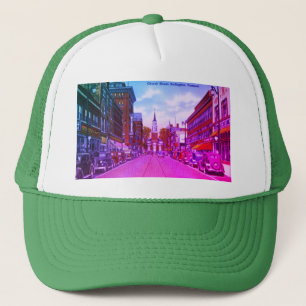 Vintage Church Street, Burlington, Vermont Trucker Hat