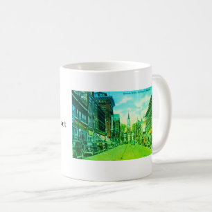 Vintage Church Street, Burlington, VT Coffee Mug