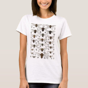 Vintage Cicadas Illustration T-Shirt