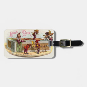 Vintage Cigar Box Gnomes Luggage Tag