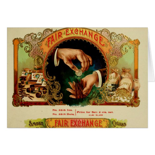 Vintage Cigar Box Label (Front Horizontal)