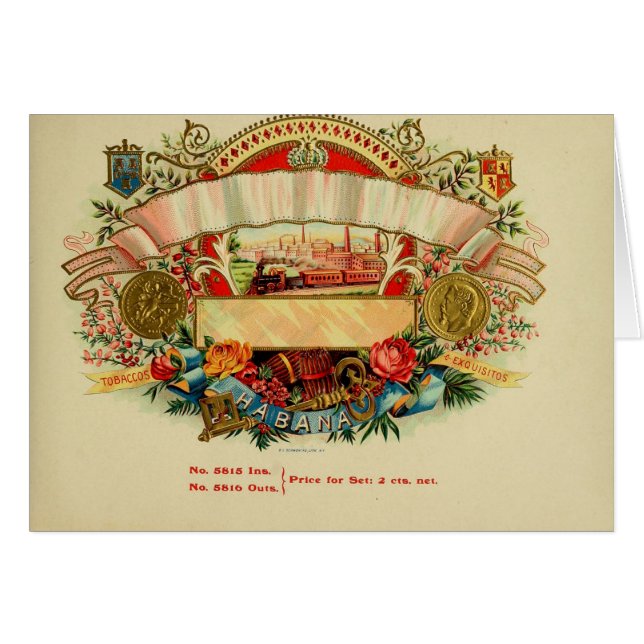 Vintage Cigar Box Label (Front Horizontal)