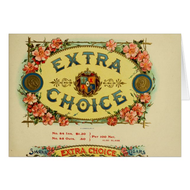 Vintage Cigar Box Label (Front Horizontal)