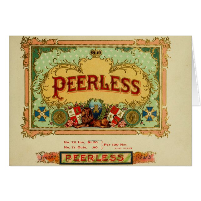 Vintage Cigar Box Label (Front Horizontal)