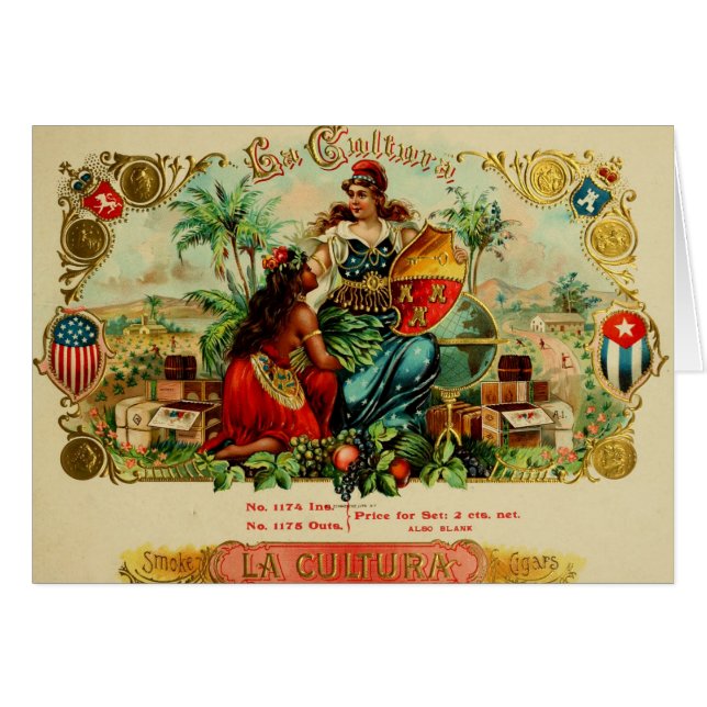 Vintage Cigar Box Label (Front Horizontal)