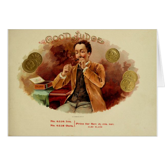 Vintage Cigar Box Label (Front Horizontal)