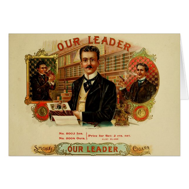 Vintage Cigar Box Label (Front Horizontal)