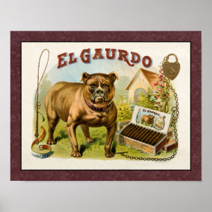 VINTAGE CIGAR BOX LABEL ART  POSTER