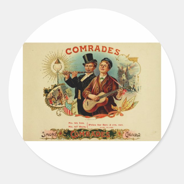 Vintage Cigar Box Label   Comrades   (L10) (Front)