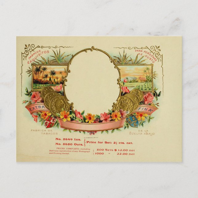 Vintage Cigar Box Label Postcard (Front)