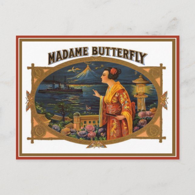 Vintage Cigar Box Label Postcard (Front)