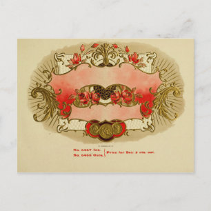 Vintage Cigar Box Label Postcard