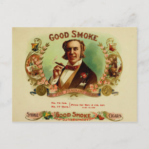 Vintage Cigar Box Label Postcard