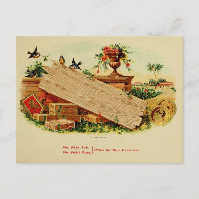 Vintage Cigar Box Label Postcard (Front)