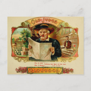 Vintage Cigar Box Label Postcard
