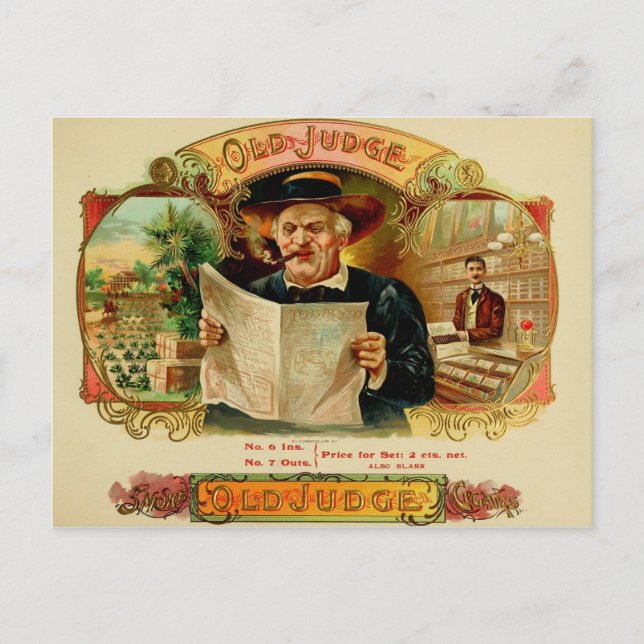 Vintage Cigar Box Label Postcard (Front)