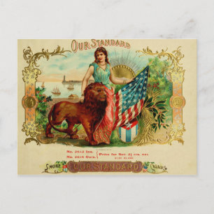Vintage Cigar Box Label Postcard