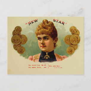 Vintage Cigar Box Label Postcard