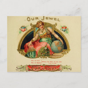 Vintage Cigar Box Label Postcard