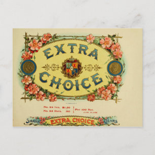 Vintage Cigar Box Label Postcard