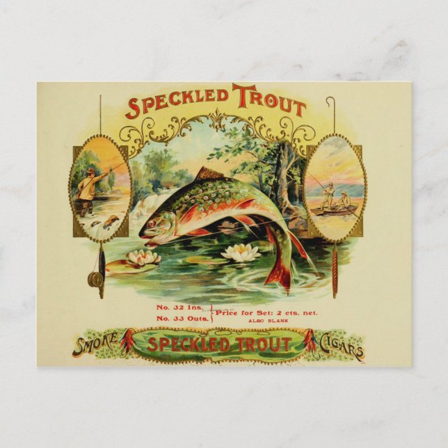 Vintage Cigar Box Label Postcard (Front)