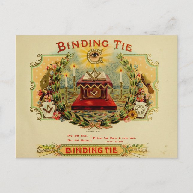 Vintage Cigar Box Label Postcard (Front)