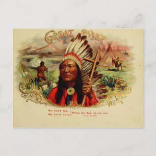 Vintage Cigar Box Label Postcard