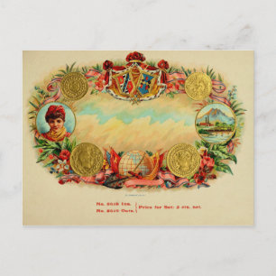 Vintage Cigar Box Label Postcard
