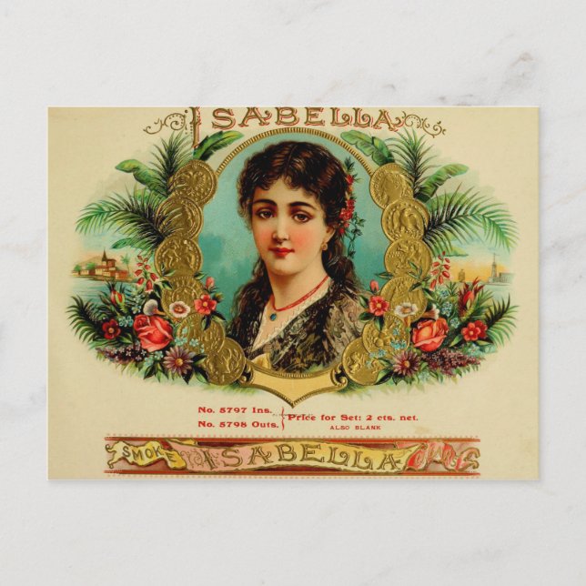 Vintage Cigar Box Label Postcard (Front)