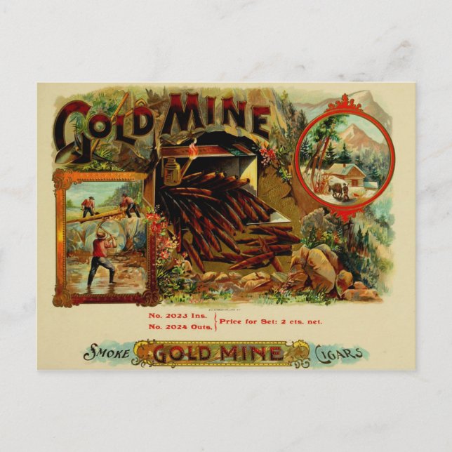 Vintage Cigar Box Label Postcard (Front)