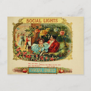 Vintage Cigar Box Label Postcard