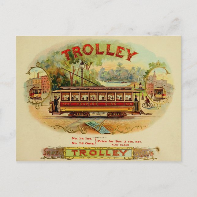 Vintage Cigar Box Label Postcard (Front)