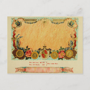 Vintage Cigar Box Label Postcard