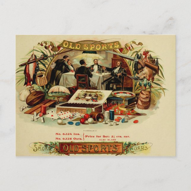 Vintage Cigar Box Label Postcard (Front)