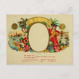 Vintage Cigar Box Label Postcard